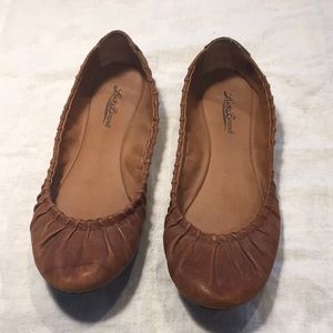 Lucky Brand Tan Leather Ballet Flats